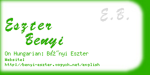 eszter benyi business card